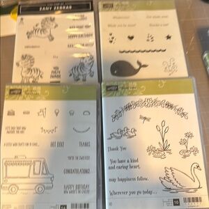 Stampin' Up! 4sets Zany Zebras , Swan Lake, Oh Whale, Tasty Truck